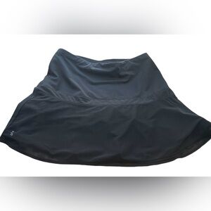 Athleta Womens A-Game Mesh Skort Skirt Black Size XS